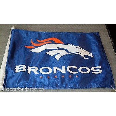 NFL Denver Broncos Logo on Blue Window Car Flag