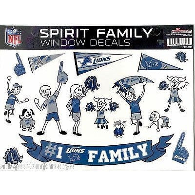 NFL Detroit Lions Spirit Family Decals Set of 17 by Rico Industries
