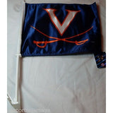 NCAA Virginia Cavaliers Logo on Blue Window Car Flag