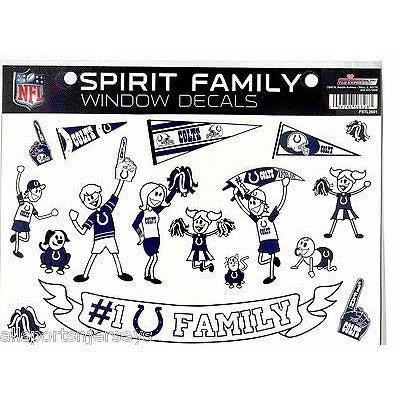 NFL Indianapolis Colts Spirit Family Decals Set of 17 by Rico Industries
