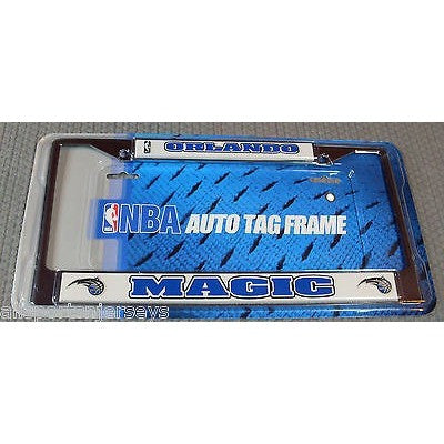NBA Orlando Magic Chrome License Plate Frame Thick 2 Color Letters