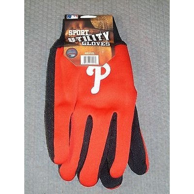 MLB NWT 2-TONE NO SLIP UTILITY WORK GLOVES- PHILADELPHIA PHILLIES