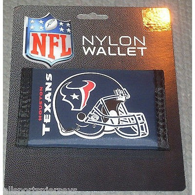 NFL Houston Texans Tri-fold Nylon Wallet with Printed Helmet