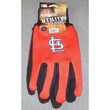 MLB NWT 2-TONE NO SLIP UTILITY WORK GLOVES - ST. LOUIS CARDINALS