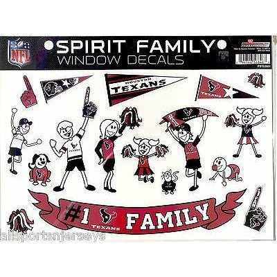 NFL Houston Texans Spirit Family Decals Set of 17 by Rico Industries