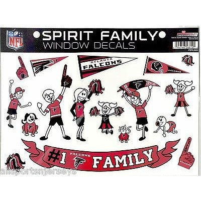 NFL Atlanta Falcons Spirit Family Decals Set of 17 by Rico Industries