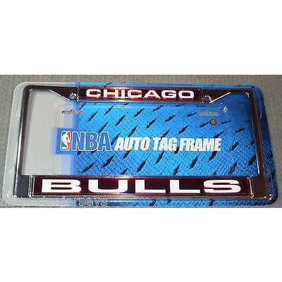 NBA Chicago Bulls Chrome License Plate Frame Laser Cut