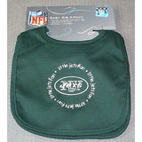 NFL New York Jets Embroidered Infant Baby Bibs Green 2 pack by baby fanatic