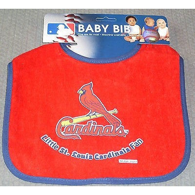 MLB Little St. Louis Cardinals Fan Infant Baby Bib Red Blue Trim Wincraft