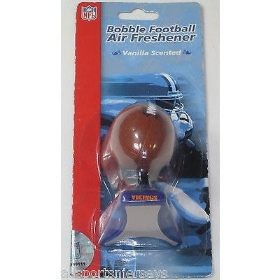 NFL NIP BOBBLE FOOTBALL VANILLA AIR FRESHENER - MINNESOTA VIKINGS