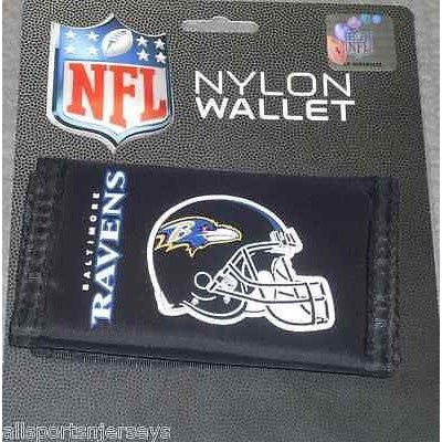 NFL Baltimore Ravens Tri-fold Nylon Wallet with Printed Helmet