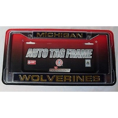 NCAA Michigan Wolverines Laser Cut Chrome License Plate Frame