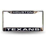 NFL Houston Texans Laser Cut Chrome License Plate Frame