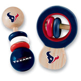 NFL Real Wood Baby Rattles (2-Pack) by MasterPieces Puzzle Co.