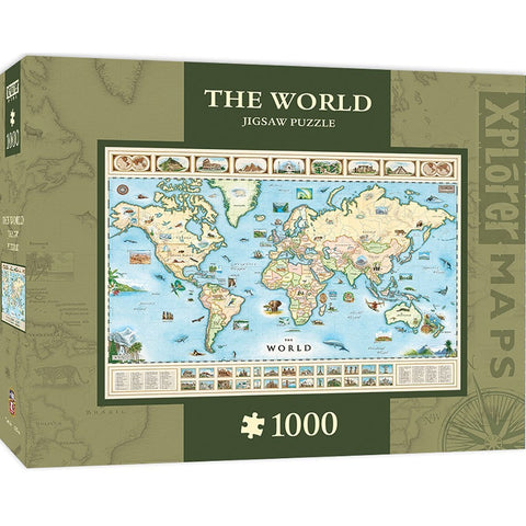 The World Map 1000 pc Jigsaw Puzzle by Masterpieces Puzzles Co