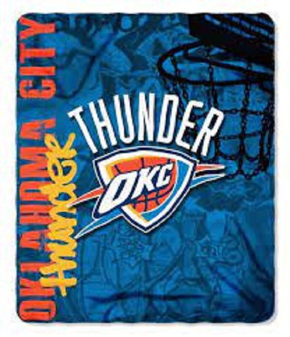 NBA Oklahoma City Thunder 50" by 60" Rolled Fleece Blanket Hard Knocks Design