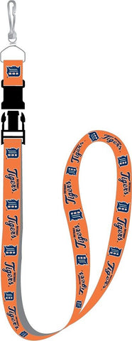 MLB Detroit Tigers Blue Lanyard No Breakaway Clip 23" L 3/4" W by Aminco