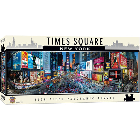 Panoramic Time Square New York 1000pc Puzzle by Masterpieces Puzzles Co.