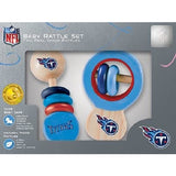 NFL Real Wood Baby Rattles (2-Pack) by MasterPieces Puzzle Co.