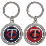 MLB Spinning Logo Key Ring Keychain Forever Collectibles Select Team to Left