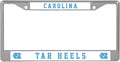 NCAA North Carolina Tar Heels Chrome License Plate Frame CAROLINA Top Thin Letters
