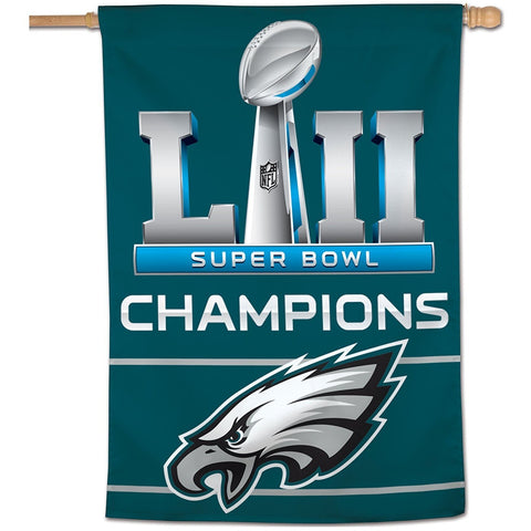 Philadelphia Eagles Super Bowl LII Champion Vertical Banner Flag 28" by 40"