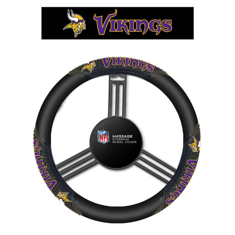 NFL Minnesota Vikings Massage Steering Wheel Cover By Fremont Die