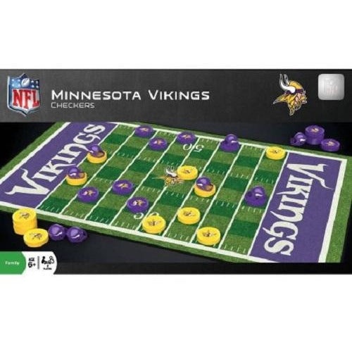 NFL Minnesota Vikings Checkers Game by Masterpieces Puzzles Co.