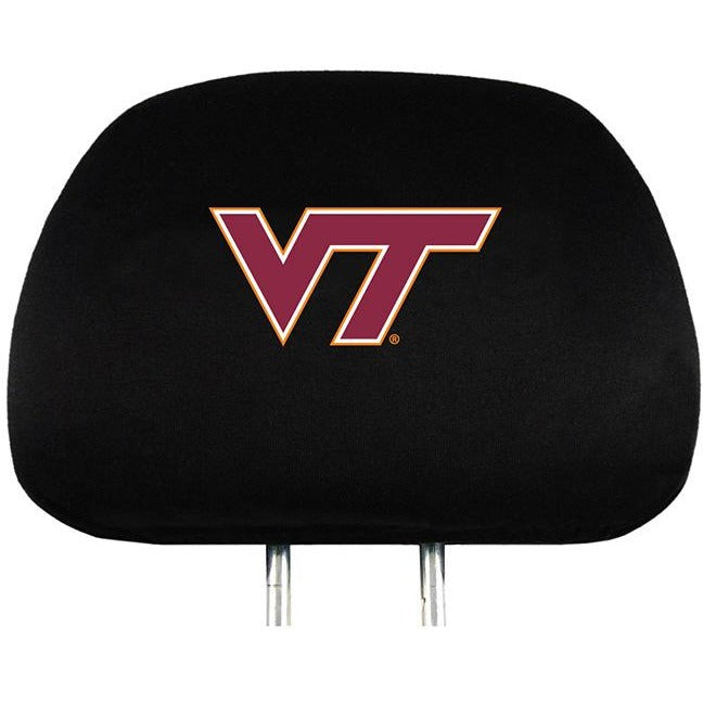 NCAA Virginia Tech Hokies Headrest Cover Embroidered Logo Set of 2 by Team ProMark