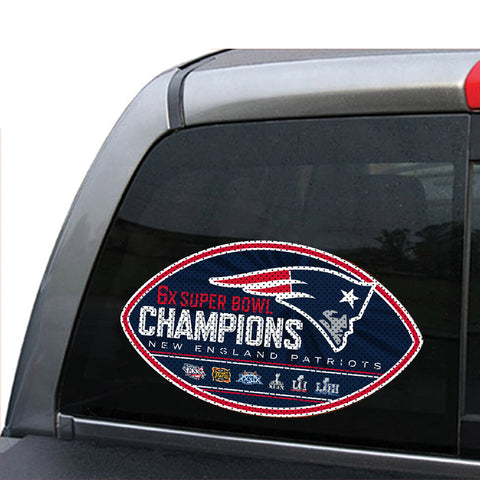 New England Patriots 6x SUPER BOWL CHAMPIONS Window Film Super Bowl LIII