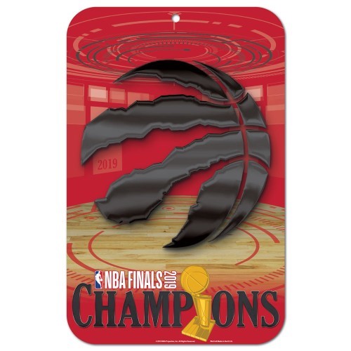 NBA Toronto Raptors NBA Finals 2019 Champions 10 3/4" by 16 1/2" Wall Sign
