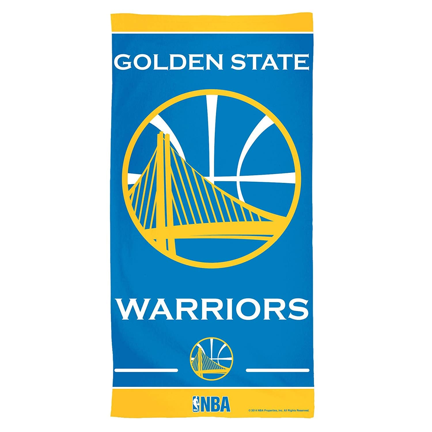 NBA Golden State Warriors Blue Logo Vertical Beach Towel 30"x60" WinCraft