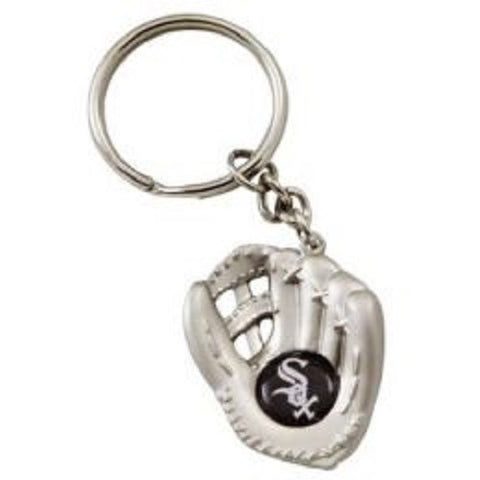 MLB Chrome Glove With Logo in Palm Key Chain Chicago White Sox AMINCO