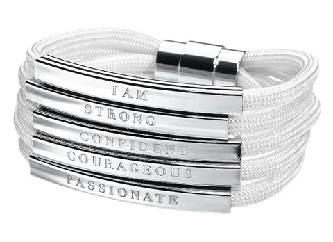 Women Warriors I Am Silver Bracelet Women's Bracelet White Stella Valle