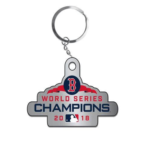 MLB Boston Red Sox 2018 World Series Champions Metal Logo Keychain