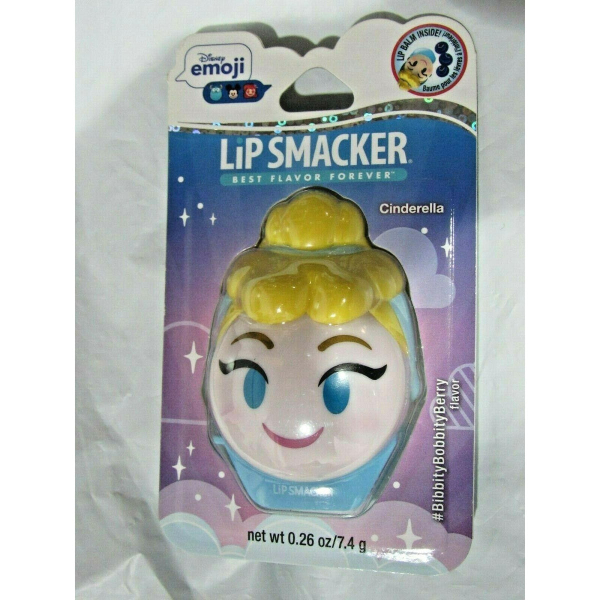 Lip Smacker Disney emoji Cinderella Lip Balm Flavor BibbityBobbityBerry wt .26oz