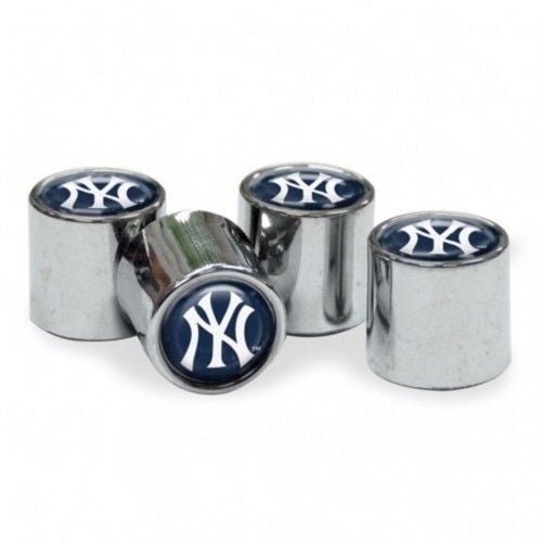 MLB New York Yankees Chrome Tire Valve Stem Caps by WinCraft