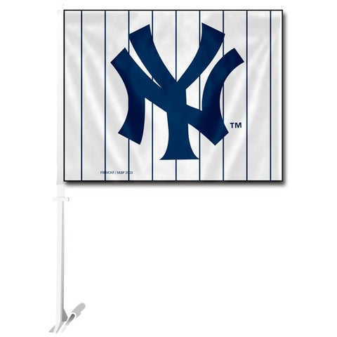 MLB Logo New York Yankees White Window Car Flag RICO or Fremont Die