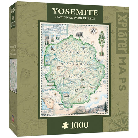 Yosemite Map 1000 pc Jigsaw Puzzle by Masterpieces Puzzles Co