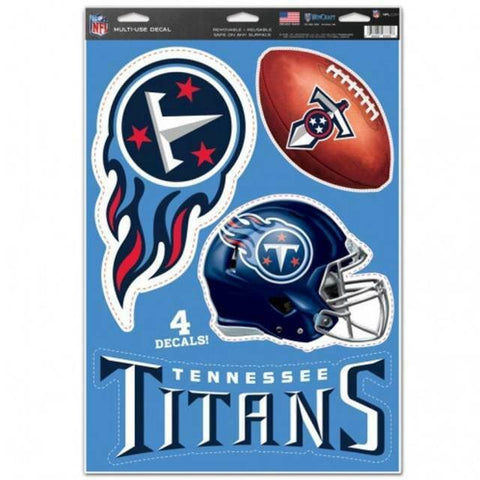 NFL Tennessee Titans 11" x 17" Ultra Decals/Multi-Use Decals 4ct Sheet WinCraft