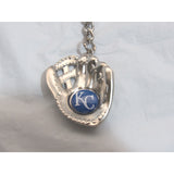 MLB Chrome Glove With Logo in Palm Key Chain Kansas City Royals AMINCO