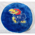 NCAA NWT 8X8 CIRCLE PILLOW - KANSAS JAYHAWKS