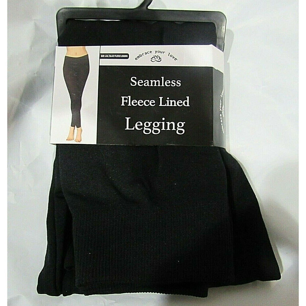 Embrace your Love Fleece Lined Seamless Leggings Black L/XL