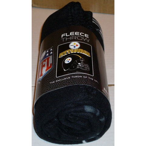 NFL Pittsburgh Steelers 50" x 60" Rolled Fleece Blanket Gridiron Design