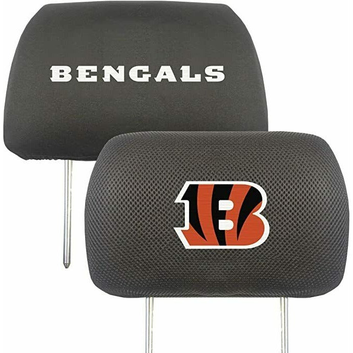 NFL Cincinnati Bengals Embroidered Logo Headrest Covers Set of 2 by Fanmats