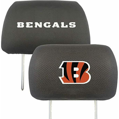 NFL Cincinnati Bengals Head Rest Cover Double Side Embroidered Pair by Fanmats