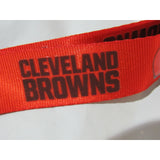 NFL Cleveland Browns Brown Lettering Orange Lanyard Keyring 23"X3/4" Aminco