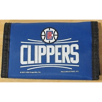 NBA Logo Los Angeles Clippers Tri-fold Nylon Wallet with Printed Logo