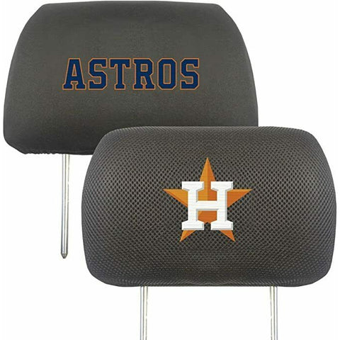 MLB Houston Astros Embroidered Logo Headrest Covers Set of 2 by Fanmats