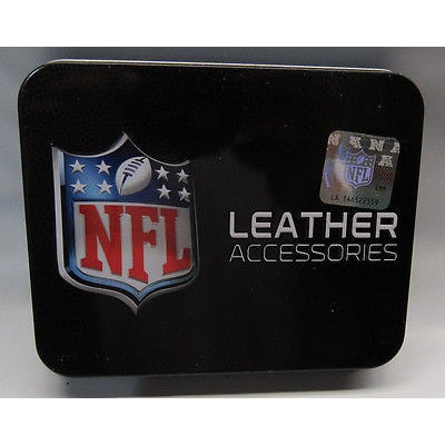 NFL New York Giants Embossed TriFold Leather Wallet With Gift Box